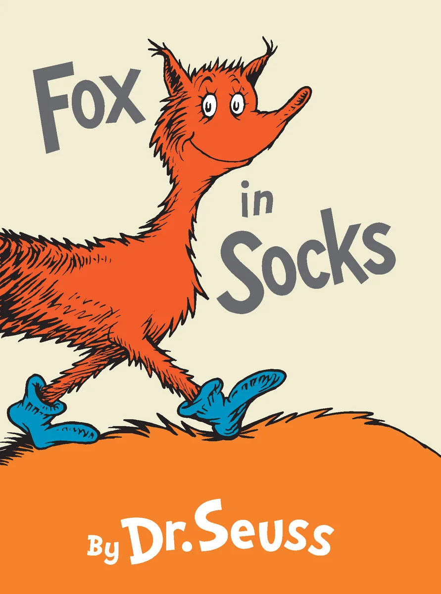Fox in Socks book cover by Dr. Seuss (1965)