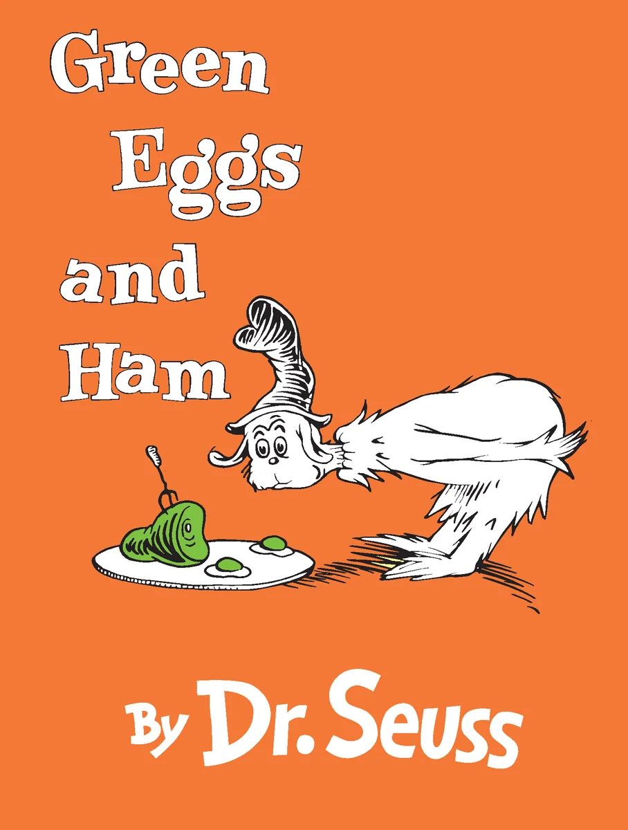 Green Eggs and Ham book cover by Dr. Seuss (1960)