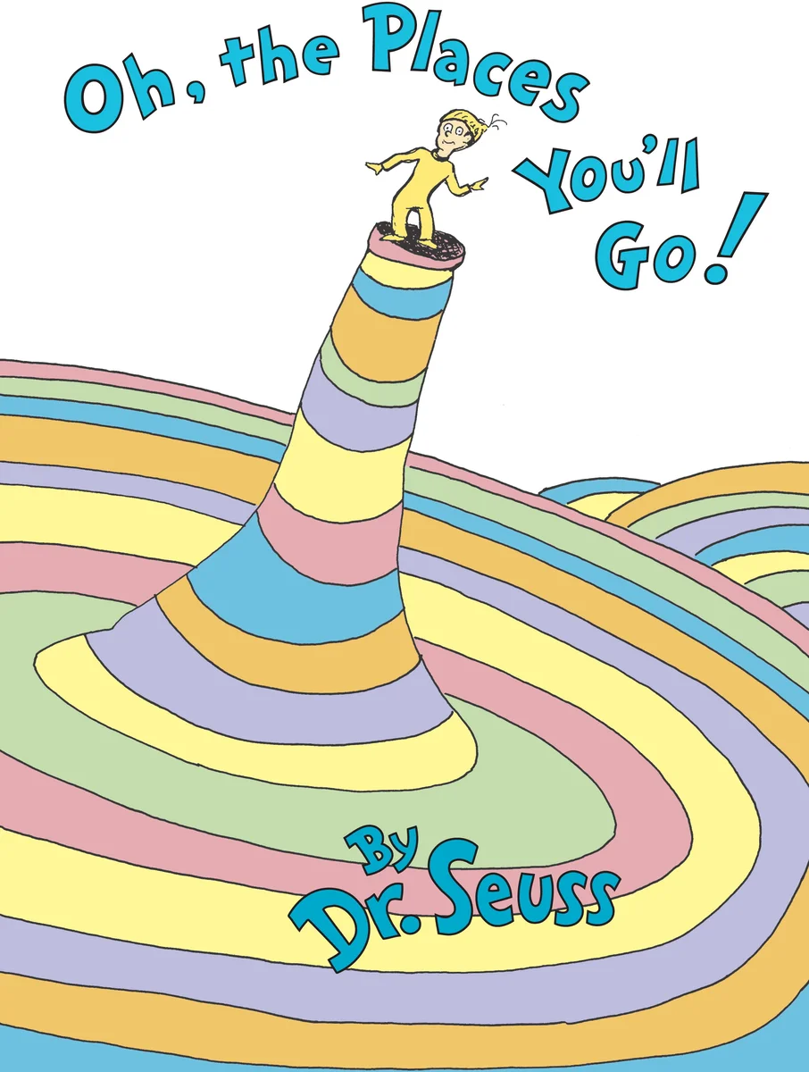 Oh, the Places You'll Go! book cover by Dr. Seuss (1990)