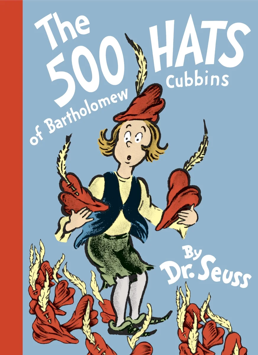 The 500 Hats of Bartholomew Cubbins book cover by Dr. Seuss (1938)